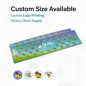 Tapis de bar personnalisé avec logo, durable, réutilisable, écologique, antidérapant, imperméable, en silicone, pour bar, restaurant, maison - Product Image 1