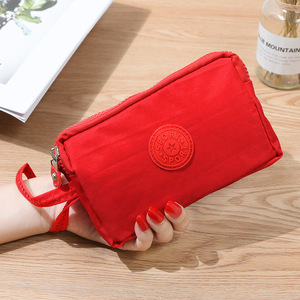 Purple Nylon Coin Purse With Zipper For Women Everyday Use Wristlet Clutch <b>Bag</b> Spring 2023 Solid Color Fashionable Design - Product Image 3