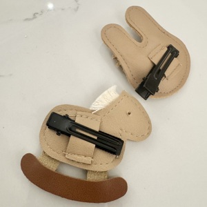 Barrettes en cuir PU pour enfants, motifs animaux et fruits, faites <span class=keywords><strong>à</strong></span> la main, mignonnes, pour bébés filles et tout-petits, vente en gros OEM - Product Image 4