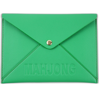 Porte-cartes de mahjong en cuir PU vegan, organiseur de cartes de mahjong, étui pour cartes de mahjong, accessoires de mahjong pour soirée de jeu, cadeau pour les amateurs de mahjong