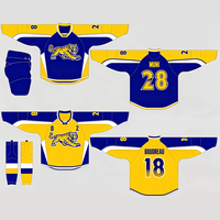Maillot de hockey sur glace réversible double face, fonctionnel, en maille respirante, résistant à l'usure, pour l'entraînement