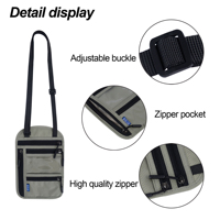 Pochette de voyage personnalisée en gros d'usine clés de cou billets portefeuille porte-passeport de blocage RFID pour organisateur