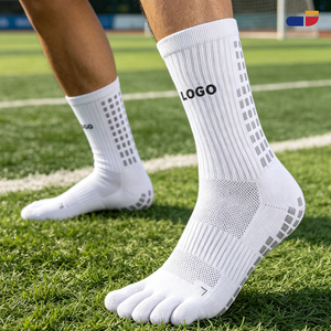 Calcetines <span class=keywords><strong>de</strong></span> Fútbol Profesionales OEM con Agarre, Calcetines <span class=keywords><strong>de</strong></span> Cinco Dedos Separados, Alta Elasticidad, Antideslizantes, para Fútbol - Product Image 1
