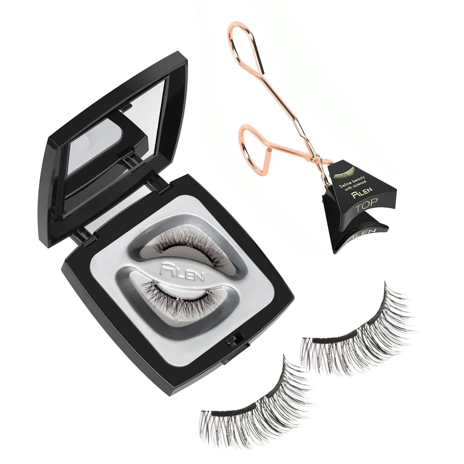 Mlen provide label bendable eyelashes Soft Magnetic Eyelashes Extension NO Eyeliner or Glue Needed Natural Look Eyelashes Set