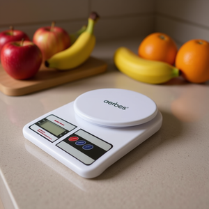 Aerbes Stainless Steel <b>Battery</b>-Powered 10Kg Digital Kitchen Scale with <b>Auto</b> Shut off for Fruit and Food - Product Image 2