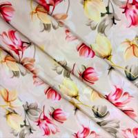 Tissu en rayonne à imprimé floral aquarelle, vente en gros d'usine, faible MOQ, pour robes femme et fille, doux, confortable, respirant, OEM