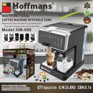 Macchina per <span class=keywords><strong>Espresso</strong></span> Elettrica Hoffmans HM-688 Direttamente dalla Fabbrica, Serbatoio Latte da 0,7L, Preparazione Latte One-Touch per <span class=keywords><strong>Caffè</strong></span> in Ufficio - Product Image 6