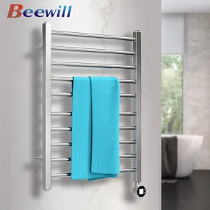 Accessoire de salle de bain porte-serviettes électrique intelligent radiateur de serviette carré de styliste chauffe-serviettes hydronique