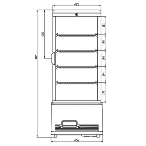 98 litres quatre côtés porte en verre vitrine sans givre contrôle électronique gâteau affichage congélateur réfrigérateur de <span class=keywords><strong>table</strong></span> - Product Image 4