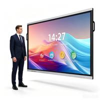 Pizarra Digital Inteligente EIBOARD de 75 Pulgadas, 4K LED, Cámara Interactiva, Pantalla Multitáctil, Transmisión Inalámbrica, Android, para Conferencias, OEM