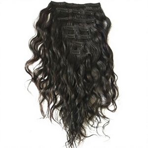 Extensions de cheveux à clipser, I-Tip, pré-collées, lisses et soyeuses, en cheveux humains, super double drawn, ondulation lâche - Product Image 1