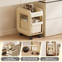 Chariot de rangement multi-niveaux UFORU, chariot mobile en plastique avec roulettes universelles pour l'organisation à domicile et au bureau