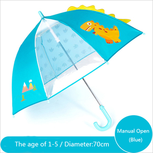 Haute Qualité Mignon De Dessin Animé de <span class=keywords><strong>Dinosaure</strong></span> Crochet Poignée Enfants Enfants <span class=keywords><strong>Parapluie</strong></span> Avec Un Design Transparent - Product Image 3