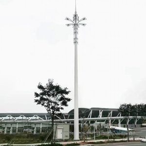 Solar Monopole Tower <strong>Street</strong> <strong>Light</strong> Pole With LED Galvanized Customizable Height 15M-80M Wind Resistant 180km/h - Product Image 5