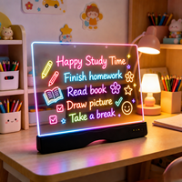 Panneau d'affichage LED RGB au design minimaliste, surface PC lumineuse effaçable, luminosité réglable, utilisation multi-scènes pour la maison et les entreprises