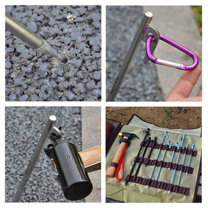 หมุดเต้นท์สแตนเลสสำหรับตั้งแคมป์กลางแจ้ง40ซม. สำหรับใช้ในหิมะชายหาด - Product Image 5