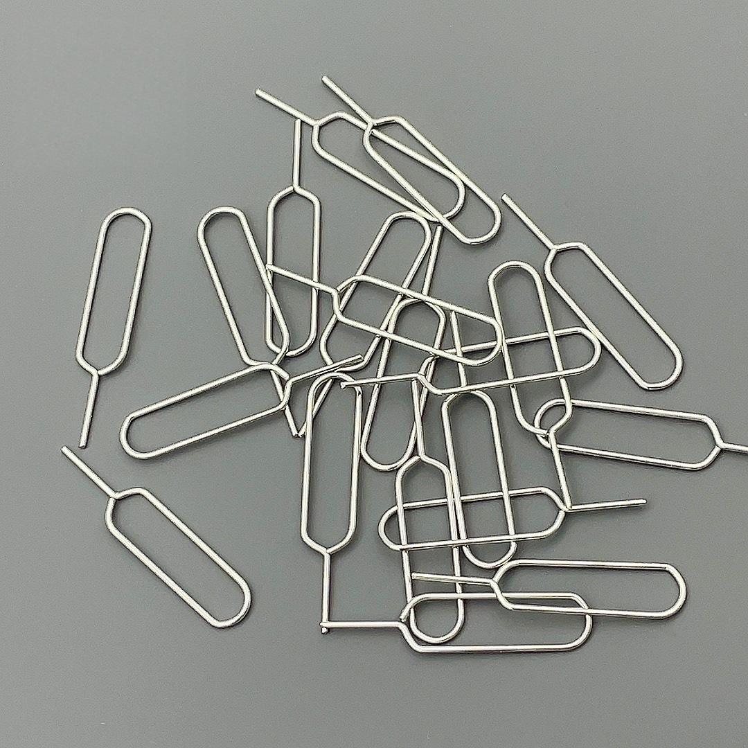 Factory <strong>Custom</strong>-Made Stainless Steel Bending Process <strong>SIM</strong> Card <strong>Ejector</strong> Pin Universal <strong>SIM</strong> Tray Removal <strong>Tool</strong> Model 0.8 for All