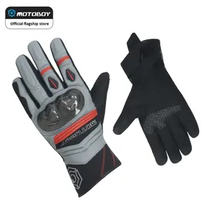 Motoboy-Guantes de fibra de carbono anticaída para hombre y <span class=keywords><strong>mujer</strong></span>, transpirables, al aire libre para carreras, secado rápido - Product Image 5
