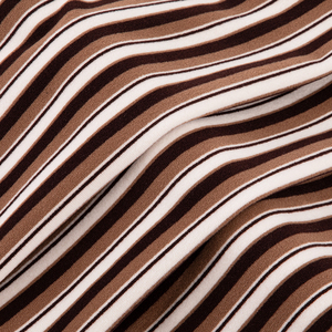 Tissu tricoté extensible doux et ajusté, rayé multicolore, teint en fil, mélange polyester-spandex pour cols roulés et leggings élégants et chauds - Product Image 2