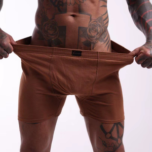 Calzoncillos Bóxer de Algodón Marrón para Hombre, Transpirables, Suaves, Cómodos, Corte Clásico, Ropa Interior de Algodón, Proveedor de Exportación Internacional - Product Image 1