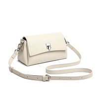 Sac à bandoulière carré classique en cuir véritable pour femme, sacs à main de luxe de créateur avec fermeture éclair, poignée supérieure et bandoulière amovible
