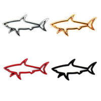 Autocollant métallique creux en forme de requin pour carrosserie de voiture, décoration personnalisée pour aile latérale de voiture