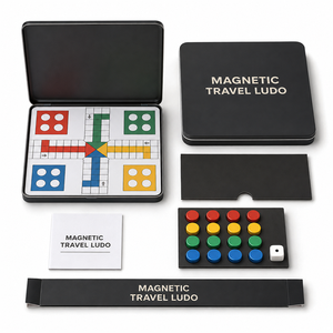 <span class=keywords><strong>Juego</strong></span> <span class=keywords><strong>de</strong></span> Mesa <span class=keywords><strong>Ludo</strong></span> Magnético Personalizado para Viajes con Tablero Plegable <span class=keywords><strong>de</strong></span> Metal y Fichas Magnéticas <span class=keywords><strong>de</strong></span> Materiales Reciclables - Product Image 3