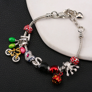 Nouveaux accessoires de bracelet DIY Anime en acier inoxydable, chaîne de taille, mini perles de vélo, bracelets à breloques, cadeau pour femmes - Product Image 2