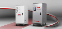 Stabilisateur de tension automatique monophasé vertical SVC-15KVA, contrôle numérique par CPU, transformateur toroïdal en cuivre, entrée 140-260V