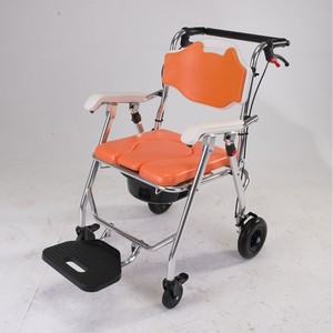 Silla de Inodoro Plegable de Aleación de Aluminio con Ruedas para Uso Hospitalario en Ancianos - Product Image 1