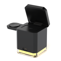 Support de charge rapide universel RGB 15W, chargeur sans fil magnétique pliable 4 en 1 pour écouteurs, montre et téléphone