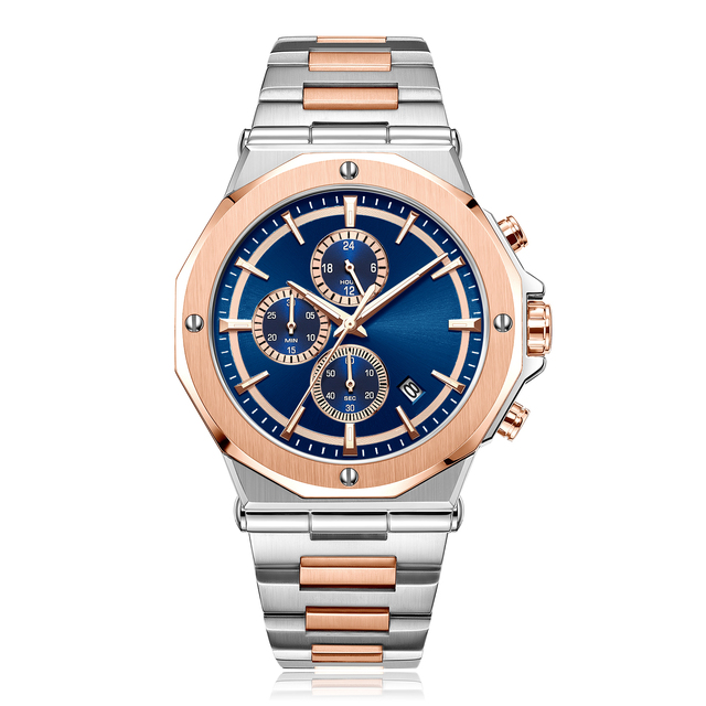 Classic High Quality Custom Watch Manufacturer Stainless Steel Bracelet Mens Watches Luxury Chronograph Waterproof Man Watches