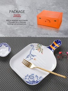 Juego de vajilla de porcelana de hueso de estilo chino de gama alta, cuenco de regalo de boda de lujo, plato de cerámica, Material de PC, diseño de estilo palaciego - Product Image 4