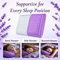 OME Cooling Lavender Memory Foam Oreiller de repos au lit Support ventilé pour le positionneur fonctionnel du dos de l'estomac