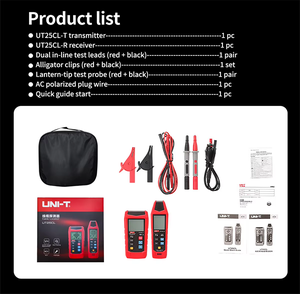 Localizador De Cabo De Parede Subterrânea Rastreador De Cabo Elétrico Escondido Fio De Busca Digital <span class=keywords><strong>Detector</strong></span> De Cabo UNI-T UT25CL - Product Image 6