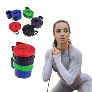 YIWU 100% Natur latex OEM Home Exercise Powerband-Set 208cm Ganzkörper-Hochleistungs-Latex-Pull-Assist-Band Elastizität schleifen bänder - Product Image 5