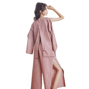 ชุดซาวน่าผ้าฝ้ายติดกระดุมหน้าและหลัง ไซส์ใหญ่ สำหรับผู้ชายและผู้หญิง ชุดสำหรับนวดบำบัด - Product Image 5