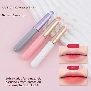 Brocha de Labios de Fibra Sintética con Tapa, Mango de Plástico, Aplicador Multiusos para Brillo Labial y Bálsamo, Herramienta Cosmética, Venta al por Mayor de Fábrica - Product Image 2