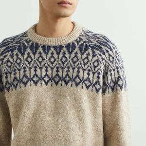 Pulls pour hommes avec logo personnalisé Pull à col rond Haut en tricot à manches longues Pulls en coton tricotés de haute qualité pour hommes - Product Image 2