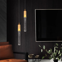JACKSUN-Luminaire Suspendu en Cristal Style Nordique pour Chevet, Petite Taille