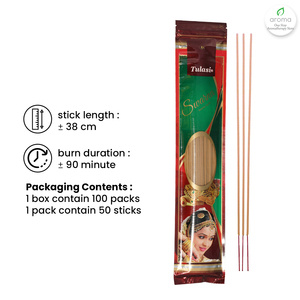 Elite Indian Brown Bathi Tulasi Swarna <b>Incense</b> <b>Cones</b> with Golden Tulasi Essence for Prosperity Rituals - Product Image 2