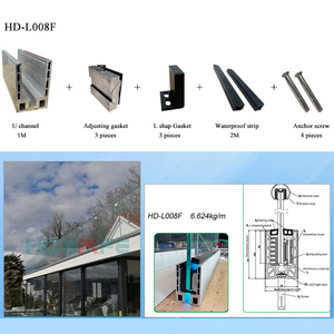 HDSAFE verre balcon garde-corps balustrade garde-corps verre feuilleté U canal Base bord <span class=keywords><strong>de</strong></span> mer Villa hôtel <span class=keywords><strong>Restaurant</strong></span> verre mains courantes - Product Image 3