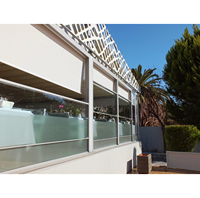 Fenêtre coulissante verticale motorisée à levage, grande ouverture vitrée, cadre en aluminium isolé thermiquement pour villa résidentielle