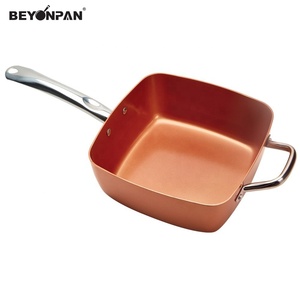 Nhôm Không Dính Đồng Vuông Sâu <span class=keywords><strong>Pan</strong></span> <span class=keywords><strong>Set</strong></span> Với Fry Basket & Steamer, Đa Chức Năng Nấu Ăn - Product Image 6