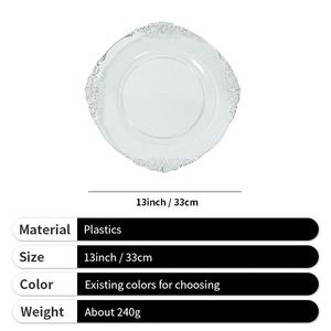 จานพลาสติกใสขอบลูกไม้ ราคาประหยัด ขายส่ง - Product Image 2