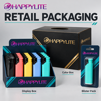 Briquet jetable en plastique uni avec sécurité enfant et impression personnalisée pour cadeaux promotionnels en magasin et événements