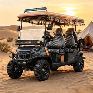 Voiturette de golf électrique à toit ouvert avec pare-brise réglable multi-angles et configuration de sièges personnalisée pour parcs de loisirs et clubs de golf privés - Product Image 1