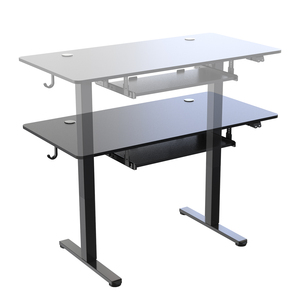 V-gắn kết văn phòng nhà điện chiều cao có thể điều chỉnh 47 inch bàn với Pull-out Bàn phím Khay tải công suất 70kg/154lbs JSD5-01-2P-X - Product Image 4