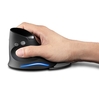 Ratón de Muñeca Ergonómico Vertical Inalámbrico 2.4G con Retroiluminación Óptica USB para Diestros, Ideal para Gamers - ¡EN STOCK!