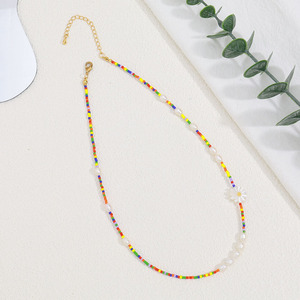 Y2K colorato <span class=keywords><strong>sead</strong></span> bead fiore di perle d'acqua dolce alla moda collane gioielli alla rinfusa estate festa - Product Image 1